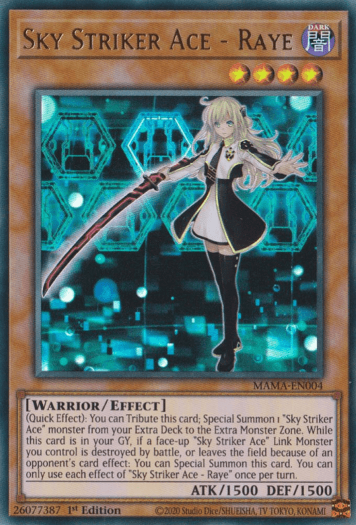 Sky Striker Ace - Raye [MAMA-EN004] Ultra Rare - Josh's Cards