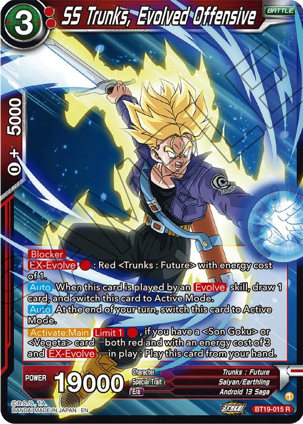 SS Trunks, Evolved Offensive (BT19-015) [Fighter's Ambition] Parallel Foil