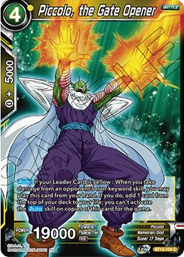 Piccolo, the Gate Opener (BT14-104) [Cross Spirits] Parallel Foil