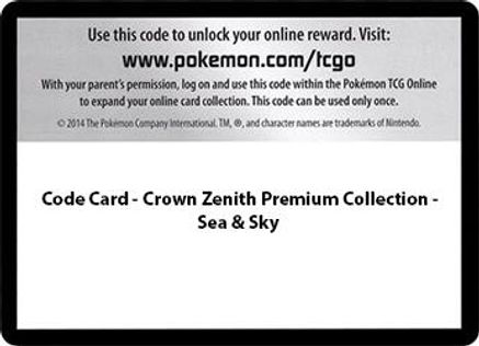 Code Card Sea & Sky Premium Collection  - Crown Zenith