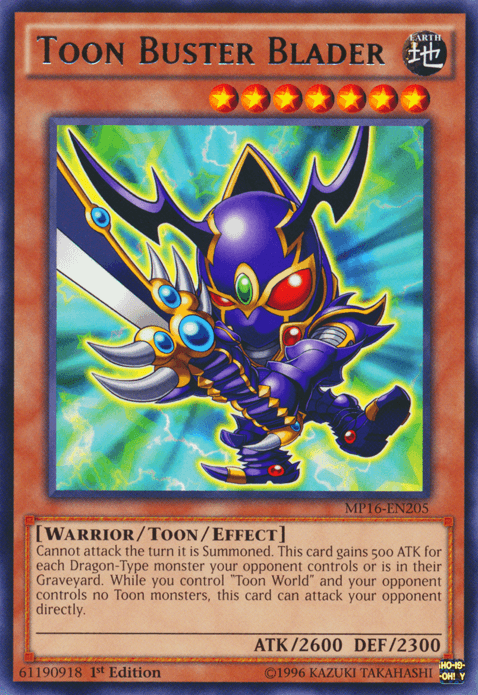 Toon Buster Blader [MP16-EN205] Rare - Josh's Cards