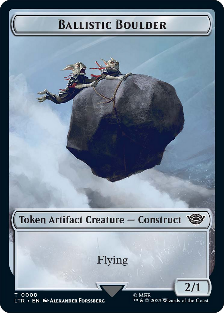 Ballistic Boulder // Food Token (10) Double-Sided Token [The Lord of the Rings: Tales of Middle-Earth Tokens] Foil