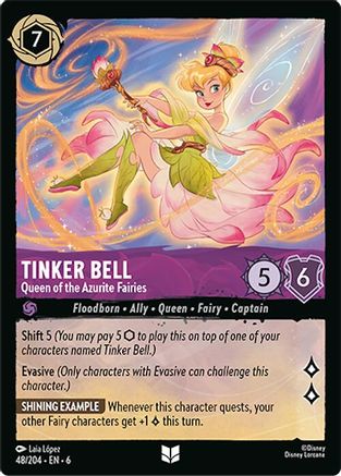 Tinker Bell - Queen of the Azurite Fairies (48/204) - Azurite Sea Cold Foil