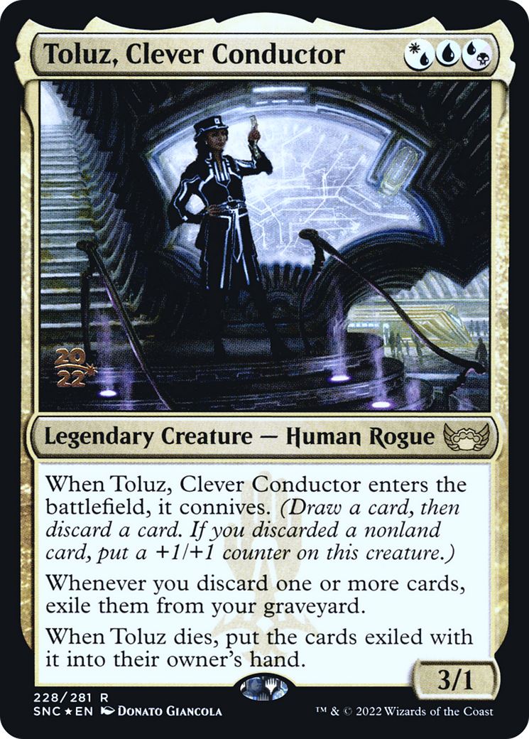 Toluz, Clever Conductor (PRE-228S) - Streets of New Capenna Promos Foil