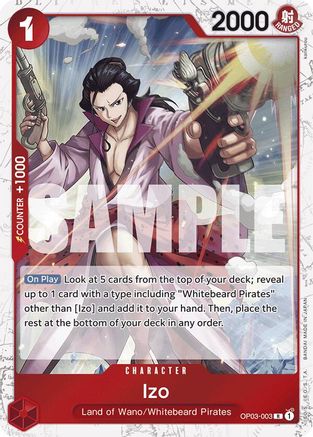 Izo (OP03-003) (Jolly Roger Foil) (OP03-003) - Premium Booster -The Best- Foil