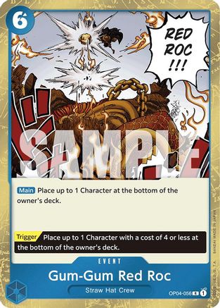 Gum-Gum Red Roc (Jolly Roger Foil) (OP04-056) - Premium Booster -The Best- Foil