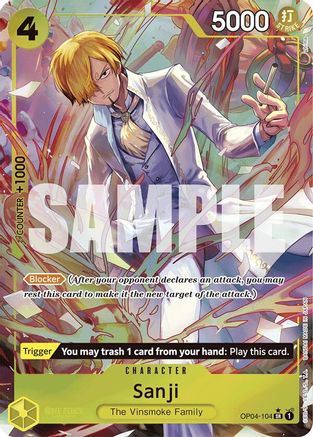 Sanji (OP04-104) (Alternate Art) (OP04-104) - Premium Booster -The Best- Foil