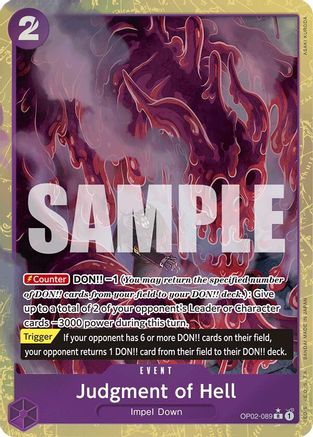 Judgment of Hell (Alternate Art) (OP02-089) - Premium Booster -The Best- Foil