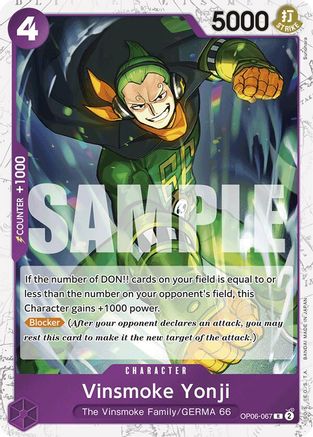 Vinsmoke Yonji (OP06-067) (Jolly Roger Foil) (OP06-067) - Premium Booster -The Best- Foil