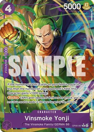 Vinsmoke Yonji (OP06-067) (Alternate Art) (OP06-067) - Premium Booster -The Best- Foil