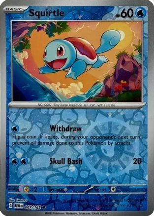 Squirtle (Reverse Cosmos Holo) (Costco Exclusive) 007/165 - Miscellaneous Cards & Products Holofoil
