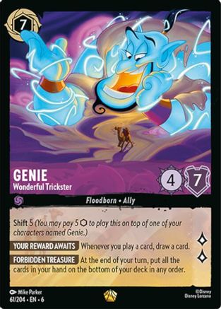 Genie - Wonderful Trickster (61/204) - Azurite Sea Cold Foil