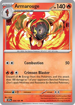 Armarouge 034/191 - SV08 Surging Sparks Reverse Holofoil