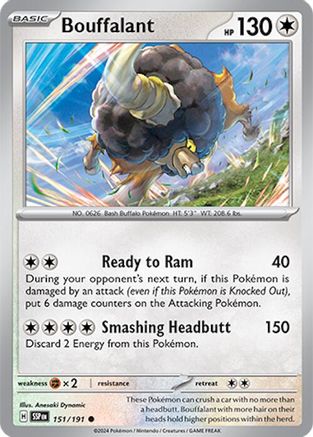 Bouffalant 151/191 - SV08 Surging Sparks Reverse Holofoil
