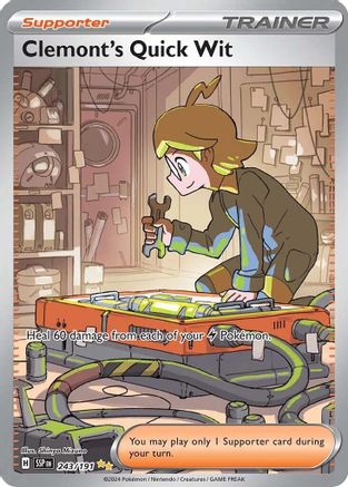 Clemont's Quick Wit 243/191 - SV08 Surging Sparks Holofoil