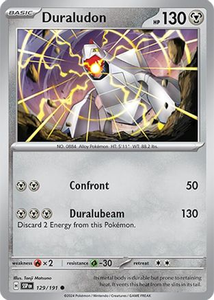 Duraludon 129 - SV08 Surging Sparks Reverse Holofoil