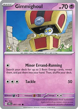 Gimmighoul 097/191 - SV08 Surging Sparks Reverse Holofoil