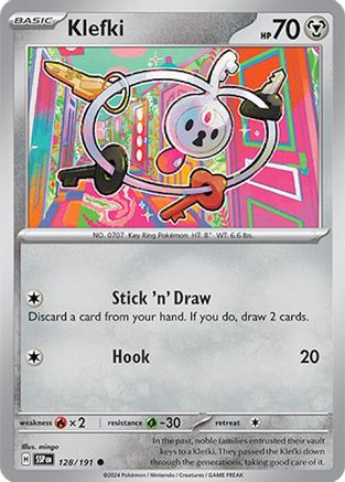 Klefki 128 - SV08 Surging Sparks Reverse Holofoil