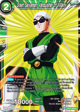 Great Saiyaman, Vanquisher of Villainy (BT11-065) [Vermilion Bloodline] Parallel Foil