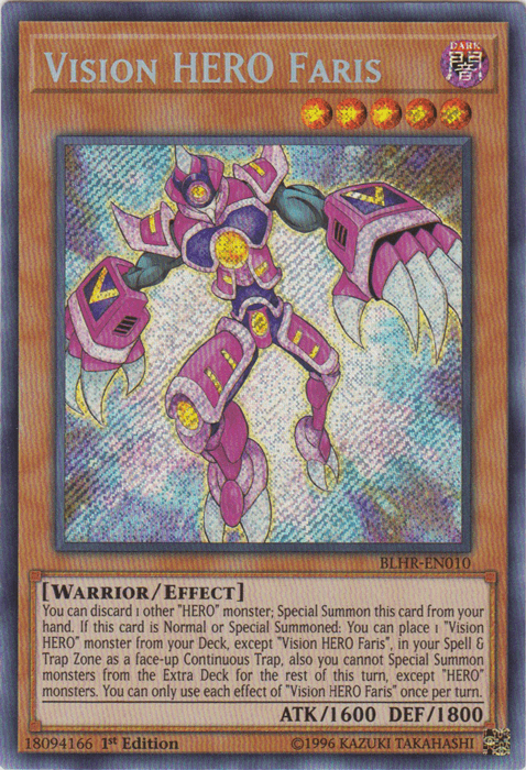 Vision Hero Faris [BLHR-EN010] Secret Rare - Josh's Cards