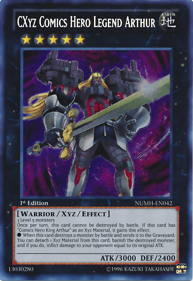 CXyz Comics Hero Legend Arthur [NUMH-EN042] Secret Rare - Josh's Cards