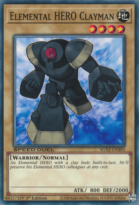 Elemental HERO Clayman [SGX2-ENA03] Common - Josh's Cards