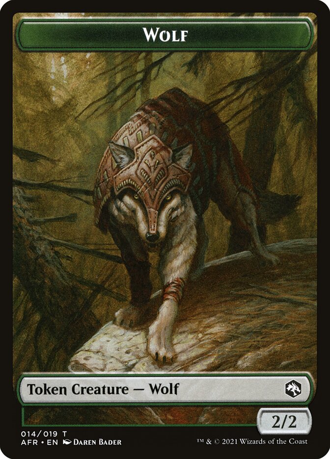 Wolf // Ellywick Tumblestrum Emblem Double-Sided Token [Dungeons & Dragons: Adventures in the Forgotten Realms Tokens] Foil