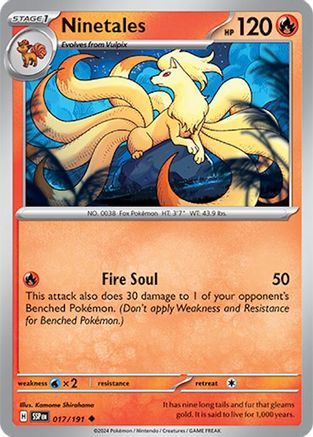 Ninetales 17 - SV08 Surging Sparks Reverse Holofoil