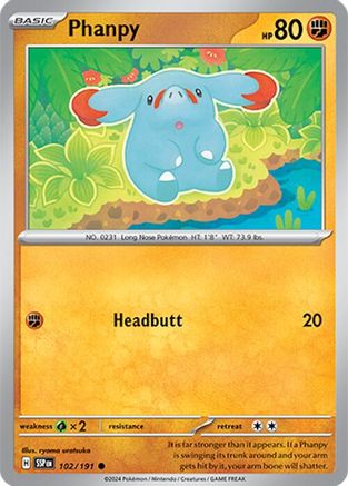 Phanpy 102 - SV08 Surging Sparks Reverse Holofoil