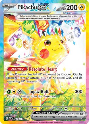 Pikachu ex 238 - SV08 Surging Sparks Holofoil