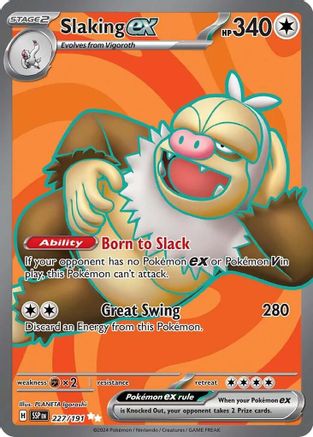 Slaking ex 227/191 - SV08 Surging Sparks Holofoil