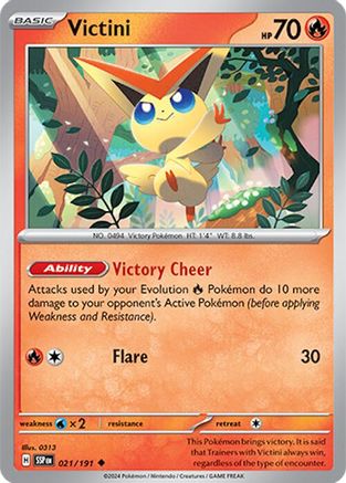 Victini 21 - SV08 Surging Sparks Reverse Holofoil