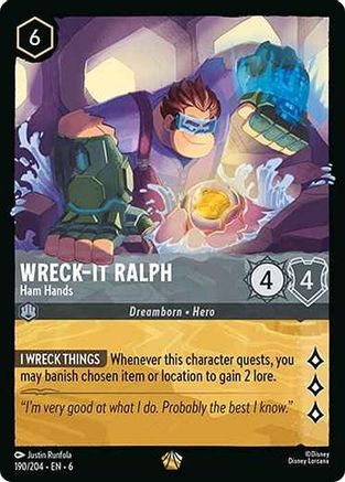 Wreck-It Ralph - Ham Hands (190/204) - Azurite Sea Cold Foil