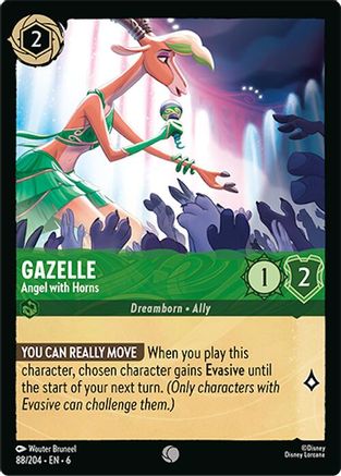 Gazelle - Angel with Horns (88/204) - Azurite Sea Cold Foil