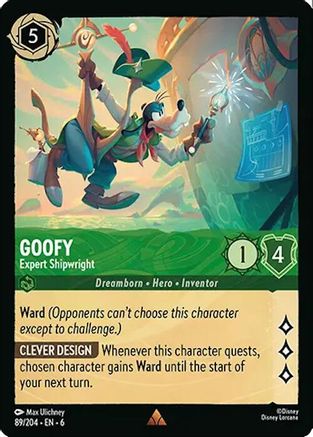 Goofy - Expert Shipwright (89/204) - Azurite Sea Cold Foil