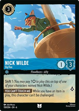 Nick Wilde - Sly Fox (150/204) - Azurite Sea