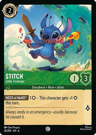 Stitch - Little Trickster (26/204) - Azurite Sea Cold Foil