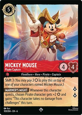 Mickey Mouse - Pirate Captain (103/204) - Azurite Sea