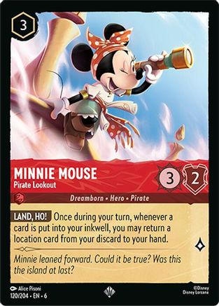 Minnie Mouse - Pirate Lookout (120/204) - Azurite Sea Cold Foil