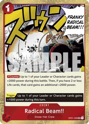 Radical Beam!! (Jolly Roger Foil) (OP01-029) - Premium Booster -The Best- Foil