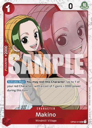 Makino (Jolly Roger Foil) (OP02-015) - Premium Booster -The Best- Foil