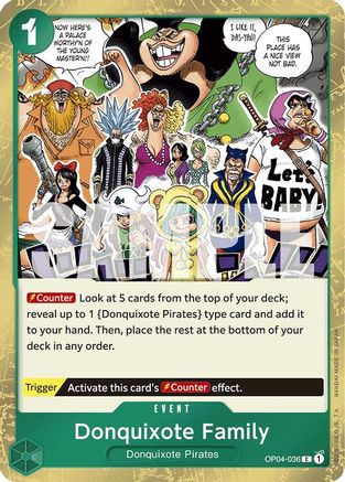 Donquixote Family (Jolly Roger Foil) (OP04-036) - Premium Booster -The Best- Foil