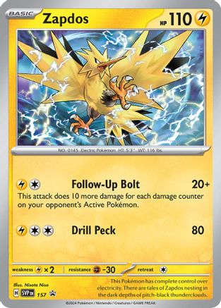 Zapdos 157 - SV Scarlet & Violet Promo Cards Holofoil