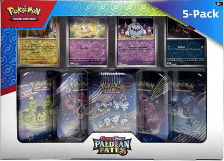 Pokemon: Costco Pokemon Scarlet & Violet Paldean Fates Mini Tin 5-pack