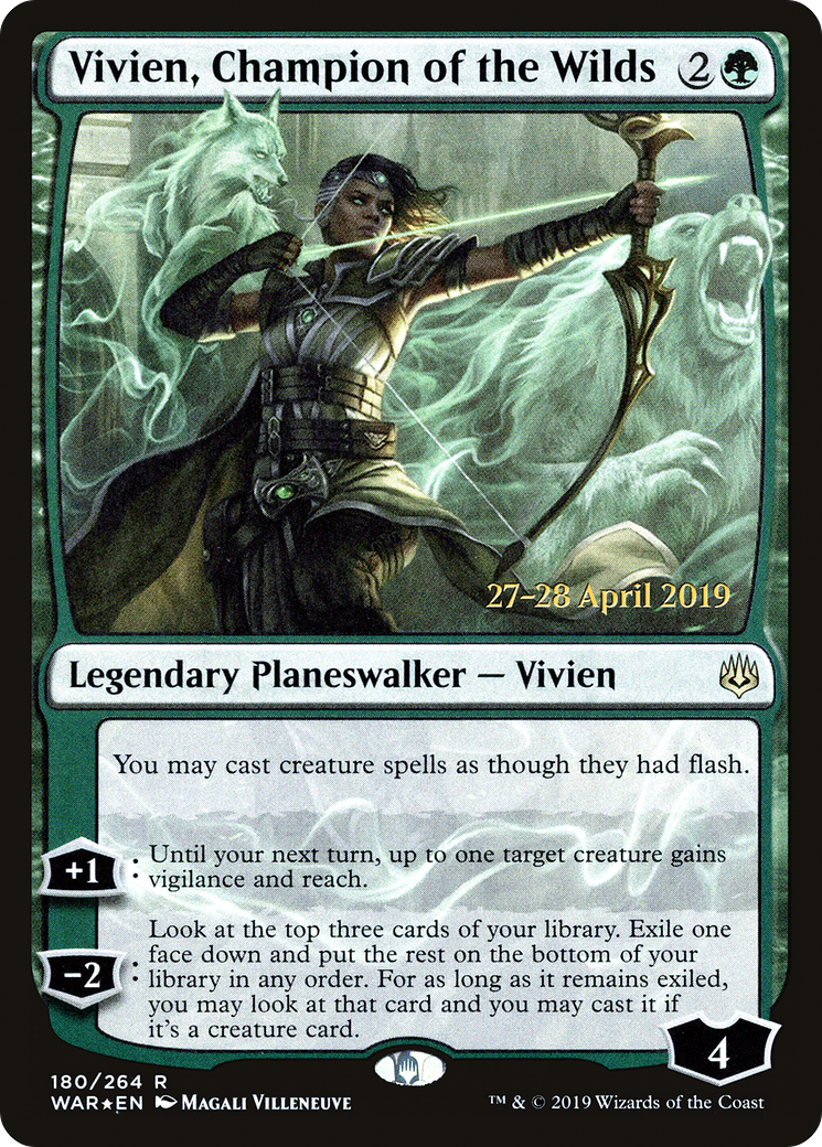 Vivien, Champion of the Wilds (PRE-180S) - War of the Spark Promos Foil