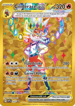 Cinderace ex - 163 163 - SV Scarlet & Violet Promo Cards Holofoil