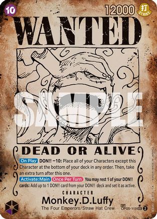 Monkey.D.Luffy (Wanted Poster) (OP05-119) - Emperors in the New World Foil