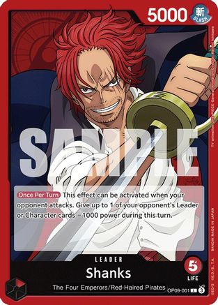 Shanks (001) (OP09-001) - Emperors in the New World