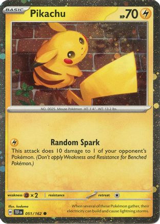 Pikachu 051/162 - Miscellaneous Cards & Products - Holofoil