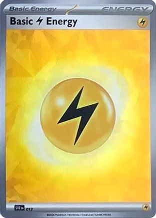 Basic Lightning Energy (Cracked Ice Holo) 012 - SV07 Stellar Crown Holofoil